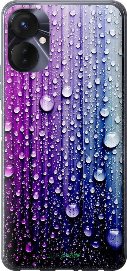

Силіконовий чохол "Краплини води" для Tecno Spark 9 Pro, Синій