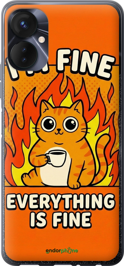 Силиконовый чехол Funny Cat для Tecno Spark 9 Pro - 6786u-2832 изображение 