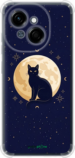 Силикон с усиленными углами чехол Cute Cat Celestial/Witchy для Tecno Spark Go 1 / Pop 9 - 6787sp-3869 изображение 
