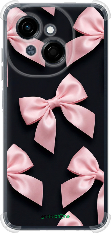 Силіконовий протиударний с посиленими кутами чехол Coquette Ribbons Dark Coquette для Tecno Spark Go 1 / Pop 9 - 6767sp-3869 изображение 