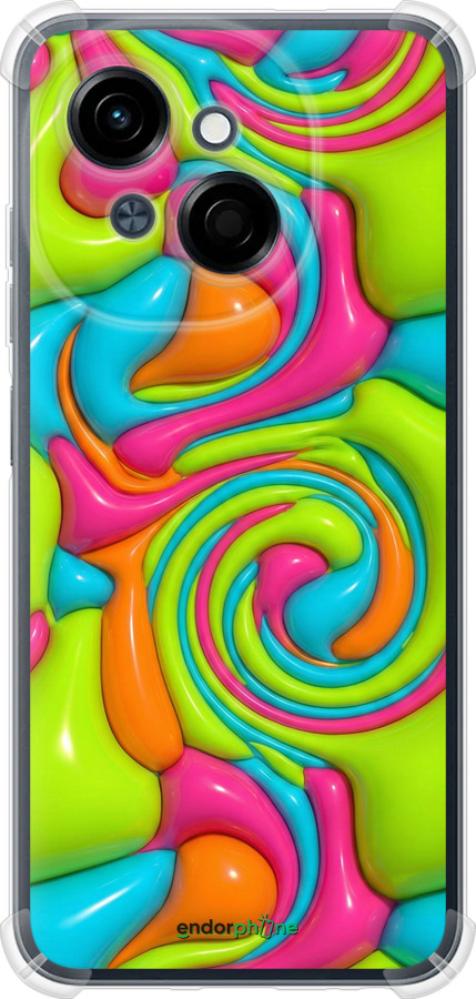 Силикон с усиленными углами чехол Y2K Jelly Dream для Tecno Spark Go 1 / Pop 9 - 6780sp-3869 изображение 