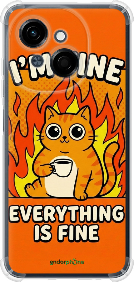 Силикон с усиленными углами чехол Funny Cat для Tecno Spark Go 1 / Pop 9 - 6786sp-3869 изображение 