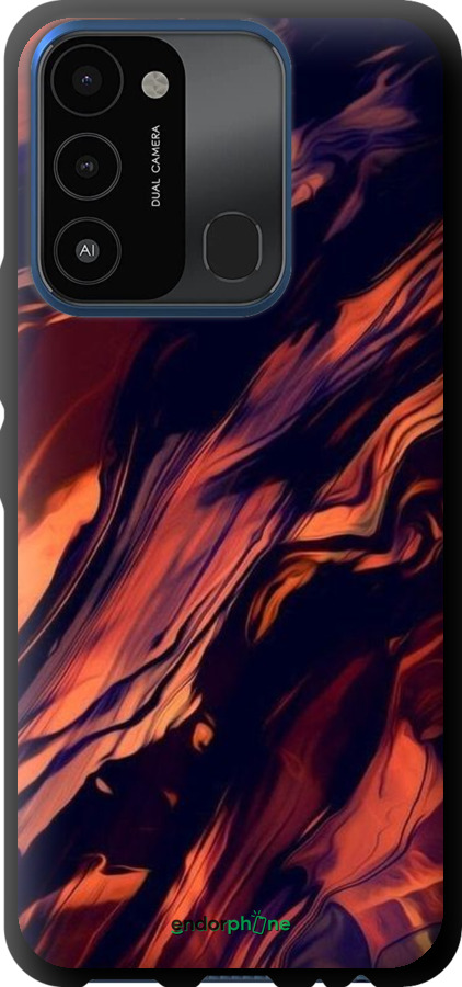 TPU чехол Черно-оранжевая абстракция для Tecno Spark Go 2022 KG5m - 5340b-2638 изображение 