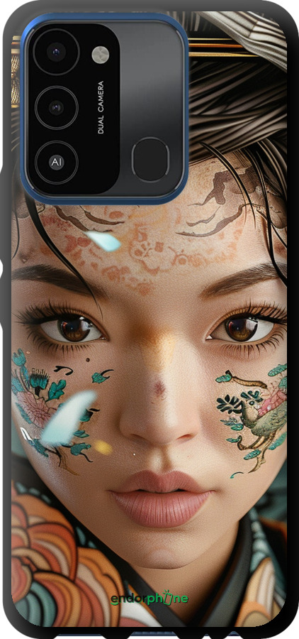 TPU чехол Погляд душі самурая для Tecno Spark 8C KG5k - 6076b-2680 изображение 