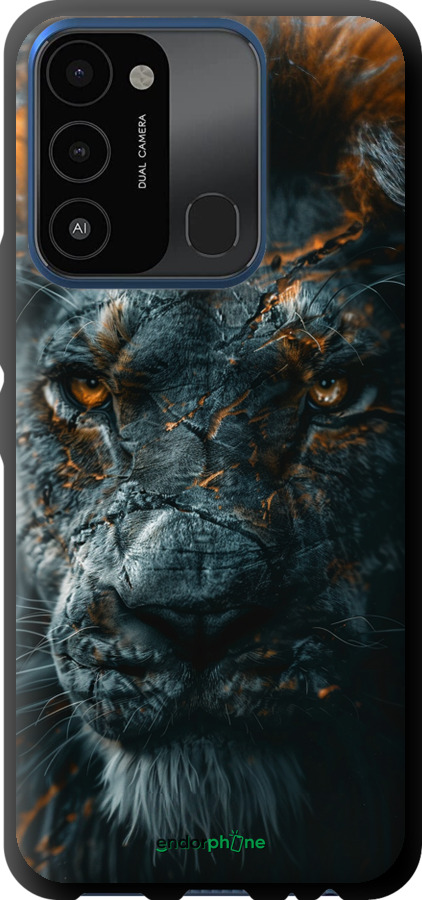 TPU чехол Полум'яний лев для Tecno Spark Go 2022 KG5m - 6153b-2638 изображение 