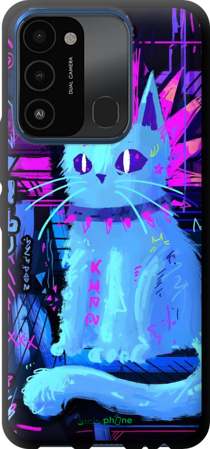 TPU чехол Кот панк для Tecno Spark 8C KG5k - 6311b-2680 изображение 