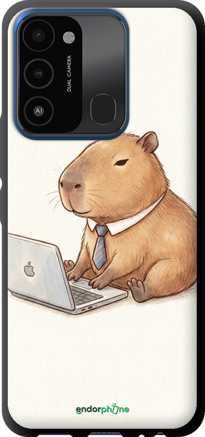TPU чехол Funny Capybara CEO Working для Tecno Spark Go 2022 KG5m - 6777b-2638 изображение 