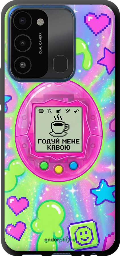TPU чехол Y2K Aesthetic Retro Pet: Годуй мене кавою для Tecno Spark 8C KG5k - 6784b-2680 изображение 