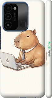 3D пластиковий матовий чехол Funny Capybara CEO Working для Tecno Spark Go 2022 KG5m - 6777m-2638 изображение 