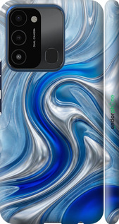 3D пластиковый матовый чехол Liquid Chrome для Tecno Spark 8C KG5k - 6781m-2680 изображение 
