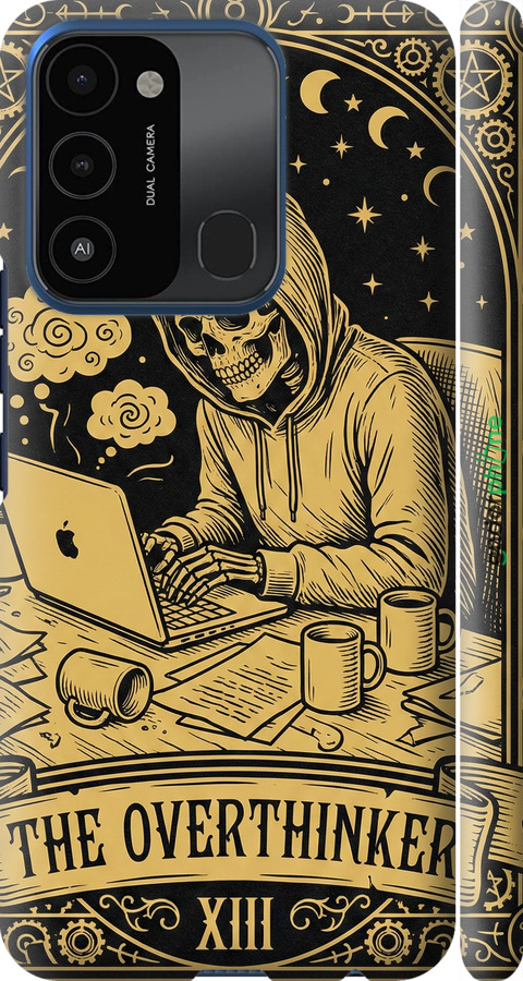 3D пластиковый матовый чехол The Overthinker для Tecno Spark 8C KG5k - 6774m-2680 изображение 