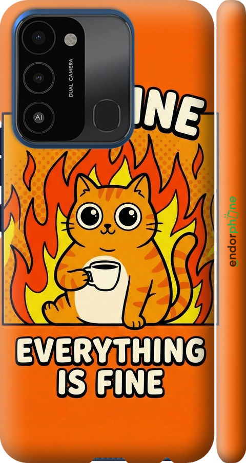 3D пластиковий матовий чехол Funny Cat для Tecno Spark Go 2022 KG5m - 6786m-2638 изображение 