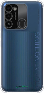 Силикон с усиленными углами чехол 'Прозрачный' для Tecno Spark 8C KG5k изображение 16