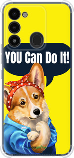 Силикон с усиленными углами чехол чехол с корги You Can Do It для Tecno Spark Go 2022 KG5m - 6184sp-2638 изображение 