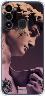 Силіконовий протиударний с посиленими кутами чехол Давид для Tecno Spark 8C KG5k - 6302sp-2680 изображение 