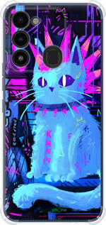 Силіконовий протиударний с посиленими кутами чехол Кіт панк для Tecno Spark 8C KG5k - 6311sp-2680 изображение 