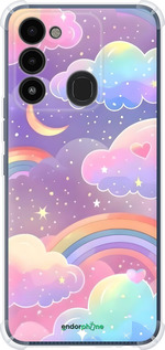 Силикон с усиленными углами чехол Облака и радуга для Tecno Spark 8C KG5k - 6312sp-2680 изображение 