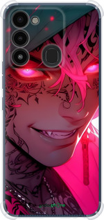 Силіконовий протиударний с посиленими кутами чехол Аніме демон 3 для Tecno Spark 8C KG5k - 6313sp-2680 изображение 