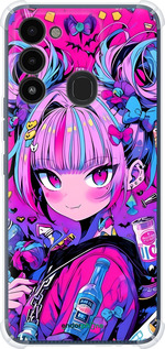 Силикон с усиленными углами чехол Аниме милаха для Tecno Spark 8C KG5k - 6314sp-2680 изображение 