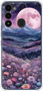 Силіконовий протиударний с посиленими кутами чехол Ніч місяць арт для Tecno Spark 8C KG5k - 6319sp-2680 изображение 