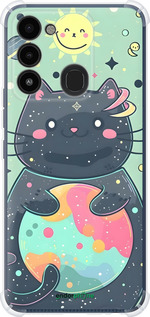 Силикон с усиленными углами чехол Милый котик для Tecno Spark Go 2022 KG5m - 6364sp-2638 изображение 