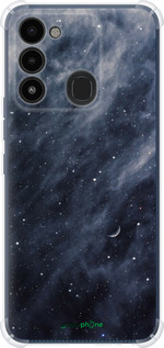 Силіконовий протиударний с посиленими кутами чехол Сині хмари, Синій місяць для Tecno Spark Go 2022 KG5m - 6398sp-2638 изображение 