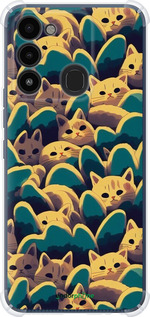 Силикон с усиленными углами чехол С изображением кошек для Tecno Spark Go 2022 KG5m - 6429sp-2638 изображение 