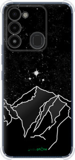 Силикон с усиленными углами чехол Минималистический горный пейзаж для Tecno Spark 8C KG5k - 6438sp-2680 изображение 