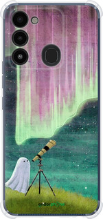 Силикон с усиленными углами чехол Привидение и звезды для Tecno Spark Go 2022 KG5m - 6443sp-2638 изображение 