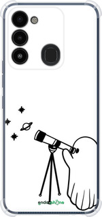 Силикон с усиленными углами чехол Привидение астроном для Tecno Spark Go 2022 KG5m - 6444sp-2638 изображение 