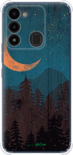 Силіконовий протиударний с посиленими кутами чехол Зоряний ліс для Tecno Spark Go 2022 KG5m - 6480sp-2638 изображение 