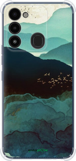 Силикон с усиленными углами чехол С изображением гор Индиго для Tecno Spark Go 2022 KG5m - 6484sp-2638 изображение 