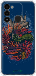 Силикон с усиленными углами чехол Сердце моря для Tecno Spark Go 2022 KG5m - 6506sp-2638 изображение 