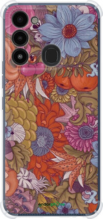 Силикон с усиленными углами чехол Абстрактные цветы для Tecno Spark Go 2022 KG5m - 6526sp-2638 изображение 