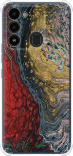 Силикон с усиленными углами чехол С изображением абстрактной живописи для Tecno Spark Go 2022 KG5m - 6530sp-2638 изображение 