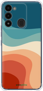 Силикон с усиленными углами чехол В стиле ретро с волнами для Tecno Spark Go 2022 KG5m - 6531sp-2638 изображение 