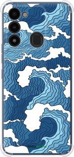 Силикон с усиленными углами чехол Абстрактный рисунок морских волн для Tecno Spark Go 2022 KG5m - 6538sp-2638 изображение 