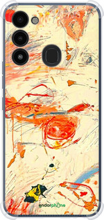 Силіконовий протиударний с посиленими кутами чехол Динамічна картина з хаотичними мазками для Tecno Spark 8C KG5k - 6540sp-2680 изображение 