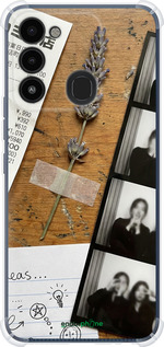 Силіконовий протиударний с посиленими кутами чехол Aesthetic Scrapbook Collage для Tecno Spark 8C KG5k - 6773sp-2680 изображение 