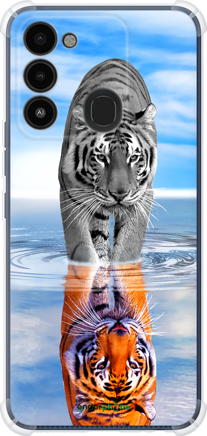 Силикон с усиленными углами чехол Тигр для Tecno Spark 8C KG5k - 6016sp-2680 изображение 