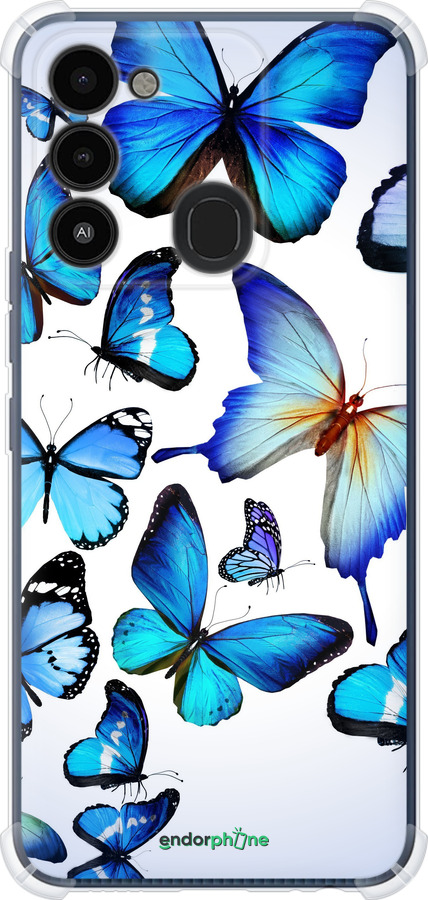 Силикон с усиленными углами чехол Бабочки для Tecno Spark Go 2022 KG5m - 6023sp-2638 изображение 