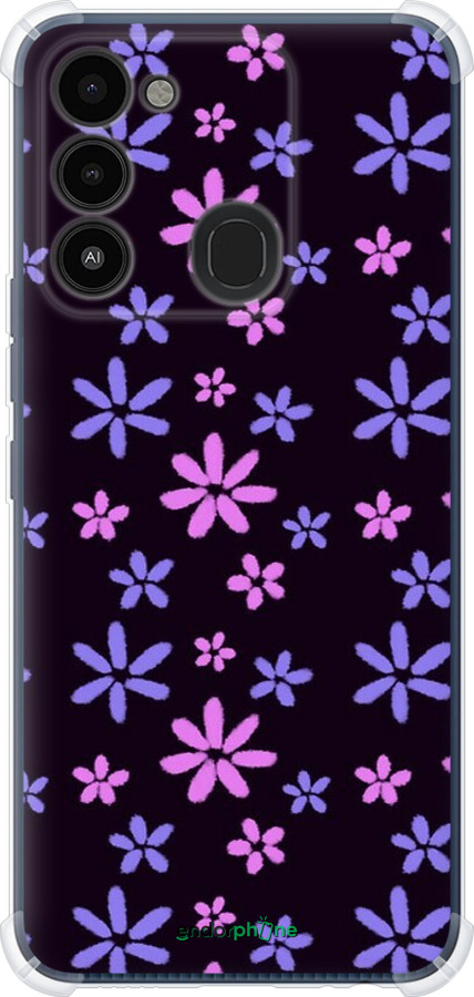 Силикон с усиленными углами чехол с  цветами для Tecno Spark 8C KG5k - 6258sp-2680 изображение 