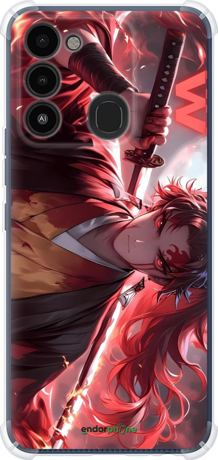 Силіконовий протиударний с посиленими кутами чехол Аниме воин для Tecno Spark 8C KG5k - 6281sp-2680 изображение 