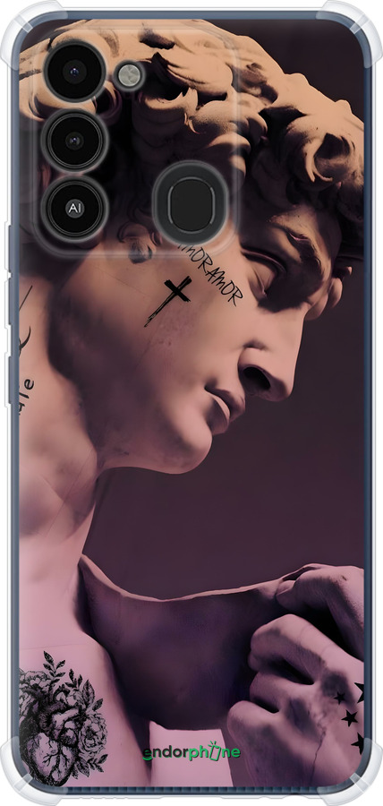 Силіконовий протиударний с посиленими кутами чехол Давид для Tecno Spark 8C KG5k - 6302sp-2680 изображение 