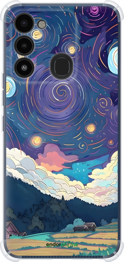 Силикон с усиленными углами чехол Креативный арт для Tecno Spark Go 2022 KG5m - 6322sp-2638 изображение 