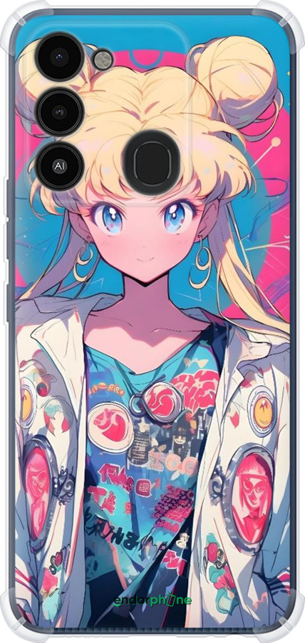 Силикон с усиленными углами чехол Сейлор Мун 2 для Tecno Spark 8C KG5k - 6351sp-2680 изображение 