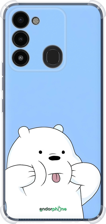 Силикон с усиленными углами чехол Милый мишка для Tecno Spark 8C KG5k - 6357sp-2680 изображение 