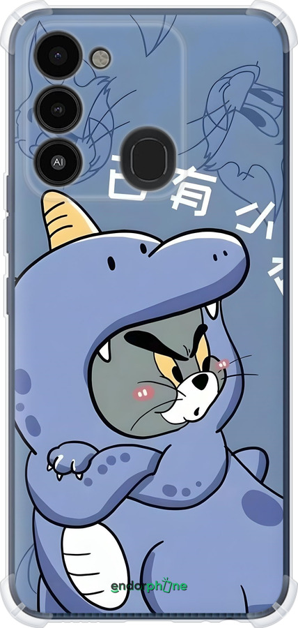 Силіконовий протиударний с посиленими кутами чехол Том і джеррі 1 для Tecno Spark 8C KG5k - 6358sp-2680 изображение 