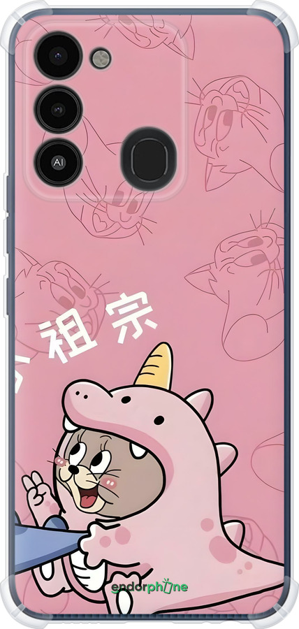 Силіконовий протиударний с посиленими кутами чехол Том і джеррі 2 для Tecno Spark 8C KG5k - 6359sp-2680 изображение 