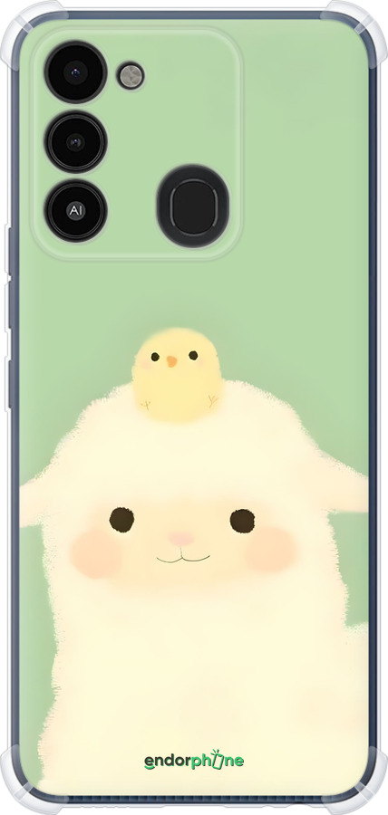 Силикон с усиленными углами чехол Барашек и ципленок для Tecno Spark 8C KG5k - 6369sp-2680 изображение 